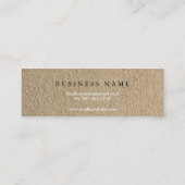 プロフェッショナルミニマリストブラウンクラフトサンド紙 スキニー名刺 (裏面)