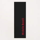 プロフェッショナルミニマリストブラックレッドモダンプレーン ヨガマット (正面)