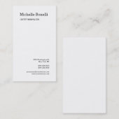 プロフェッショナルミニマリストブラック&ホワイトクラシカル 名刺 (正面/裏面)