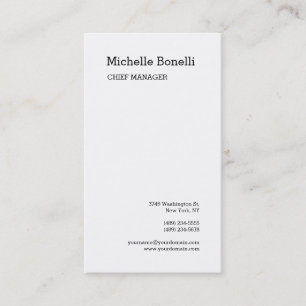 プロフェッショナルミニマリストブラック&ホワイトクラシカル 名刺