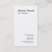 プロフェッショナルミニマリストブラック&ホワイト平モダン面 名刺 (正面)