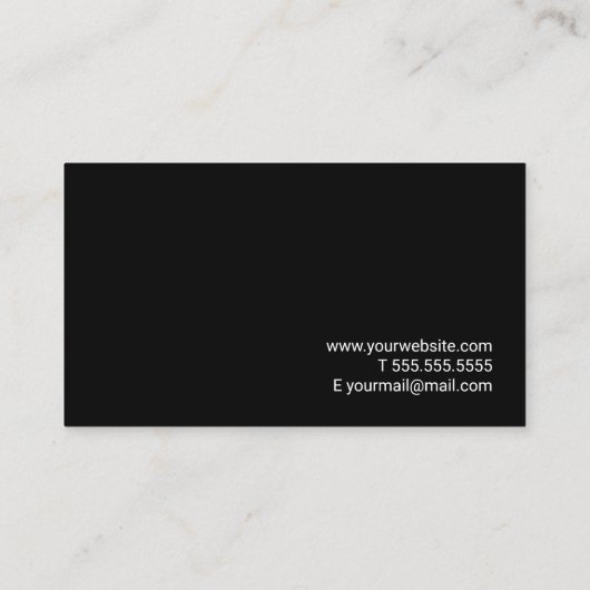 プロフェッショナルミニマリストブラック 名刺 (裏面)