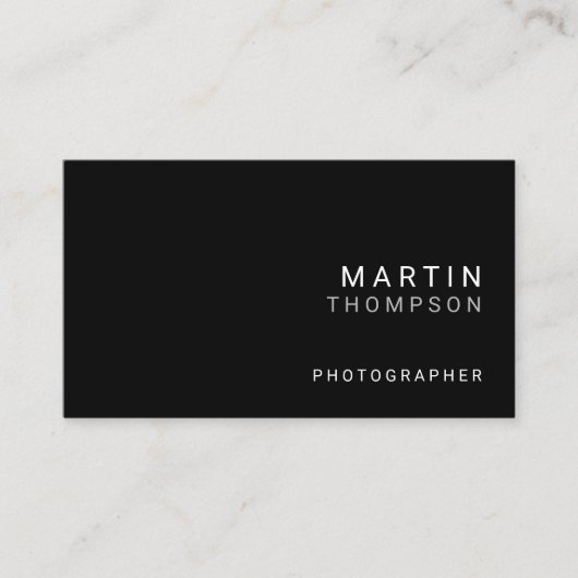 プロフェッショナルミニマリストブラック 名刺 (正面)