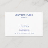 プロフェッショナルミニマリストブルーグレーシンプルテンプレート 名刺 (裏面)