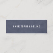 プロフェッショナルミニマリストブルーホワイトコンサルタント スキニー名刺 (正面)