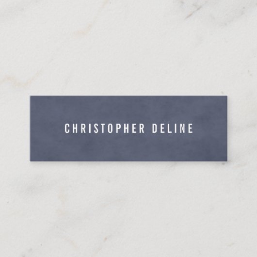 プロフェッショナルミニマリストブルーホワイトコンサルタント スキニー名刺 (正面)
