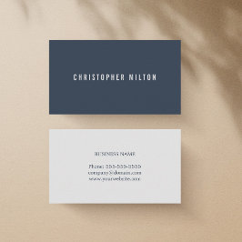 プロフェッショナルミニマリストブルーライトグレーコンサルタント 名刺
