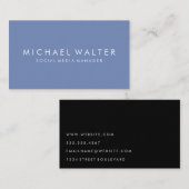 プロフェッショナルミニマリストブルー 名刺 (正面/裏面)