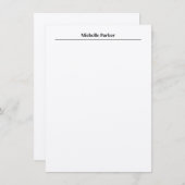 プロフェッショナルミニマリストプレーンシンプルモダンシック ノートカード (正面/裏面)