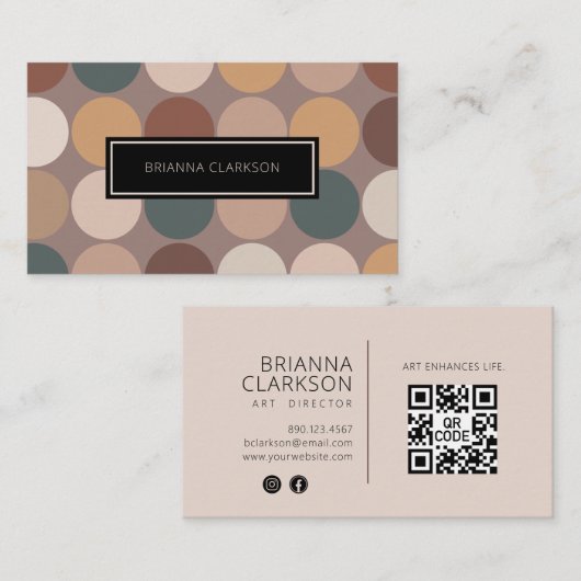 プロフェッショナルミニマリスト地球トーンサークル  名刺 (正面/裏面)