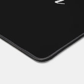 プロフェッショナルミニマリスト無地の書道黒 デスクマット (コーナー)