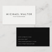 プロフェッショナルミニマリスト白と黒 名刺 (正面/裏面)