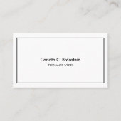 プロフェッショナルミニマリスト白黒名刺 名刺 (正面)