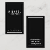 プロフェッショナルミニマリスト白黒 名刺 (正面/裏面)