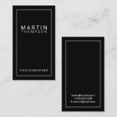 プロフェッショナルミニマリスト白黒 名刺 (正面/裏面)