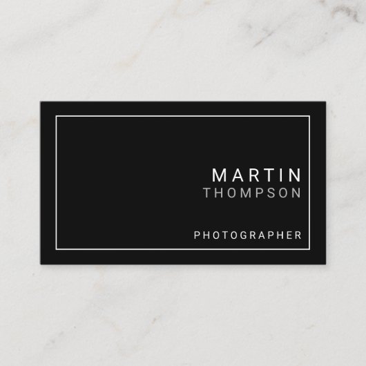 プロフェッショナルミニマリスト白黒 名刺 (正面)