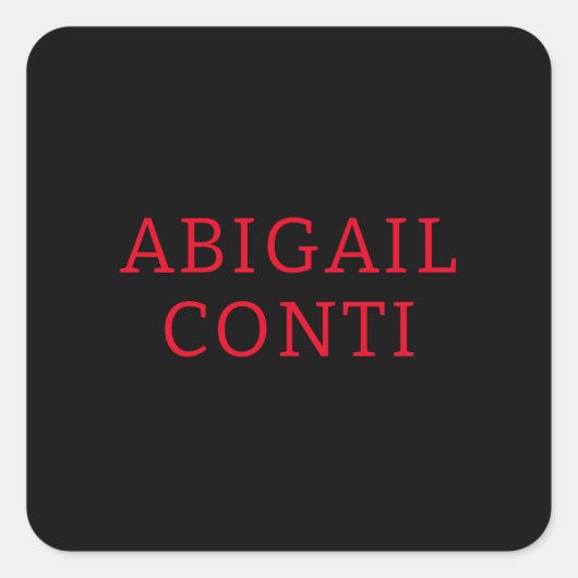 プロフェッショナルミニマリスト赤モダン黒 スクエアシール (正面)