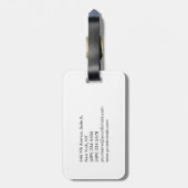 プロフェッショナルミニマリスト赤モダン黒 ラゲッジタグ (裏面縦)