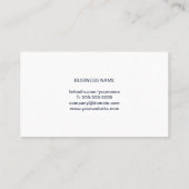 プロフェッショナルミニマリスト – ブルーホワイトコンサルタント 名刺 (裏面)