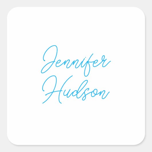 プロフェッショナルミニマリストazure blue書道 スクエアシール (正面)