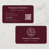 プロフェッショナルミニマリストBurgundy名刺 名刺 (正面/裏面)