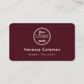 プロフェッショナルミニマリストBurgundy名刺 名刺 (裏面)