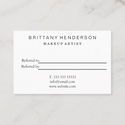 プロフェッショナルミニマリスモダントの紹介 名刺 (裏面)