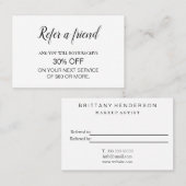 プロフェッショナルミニマリスモダントの紹介 名刺 (正面/裏面)