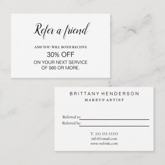 プロフェッショナルミニマリスモダントの紹介 名刺 (正面/裏面)