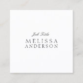 プロフェッショナルミニマリモダンスチ スクエア名刺 (正面)