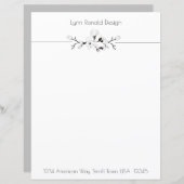 プロフェッショナルミニマルな白黒の文房具 (正面/裏面)