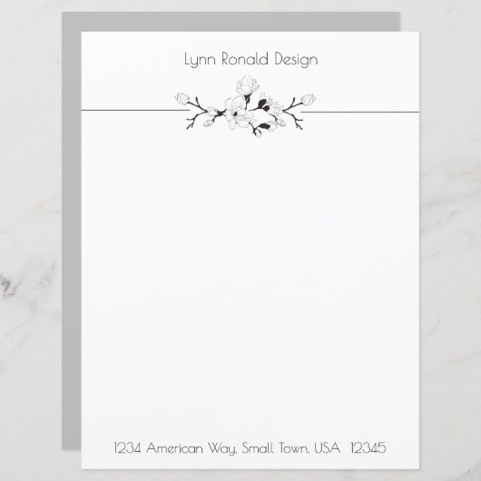 プロフェッショナルミニマルな白黒の文房具 (正面/裏面)