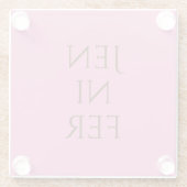 プロフェッショナルミニマルにあなたの名前を追加 ガラスコースター (裏面)