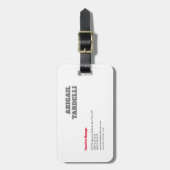 プロフェッショナルミニマルはっきりしたスモダンカスタム平野 ラゲッジタグ (正面縦)