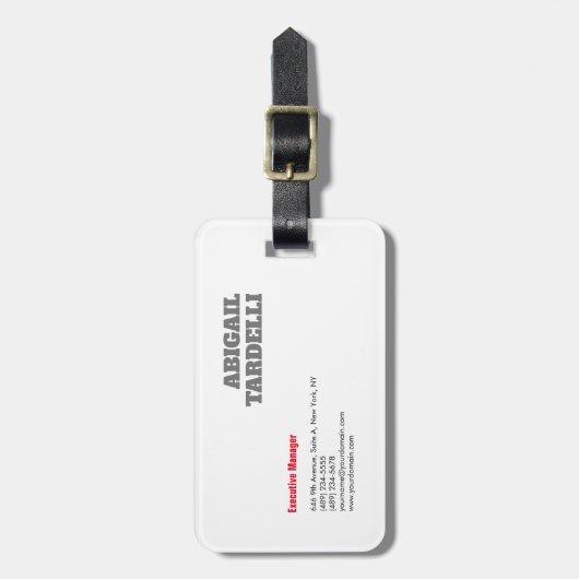 プロフェッショナルミニマルはっきりしたスモダンカスタム平野 ラゲッジタグ (正面縦)