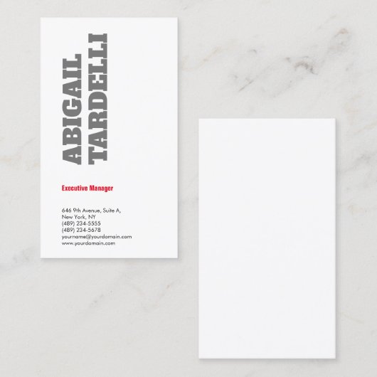 プロフェッショナルミニマルはっきりしたスモダンカスタム平野 名刺 (正面/裏面)