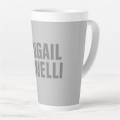 プロフェッショナルミニマルはっきりしたスモダングレー名 カフェラテマグ (右アングル)