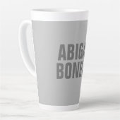 プロフェッショナルミニマルはっきりしたスモダングレー名 カフェラテマグ (左アングル)