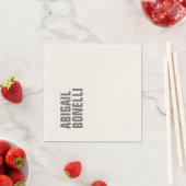 プロフェッショナルミニマルはっきりしたスモダングレー名 スタンダードカクテルナプキン (インサイチュ)