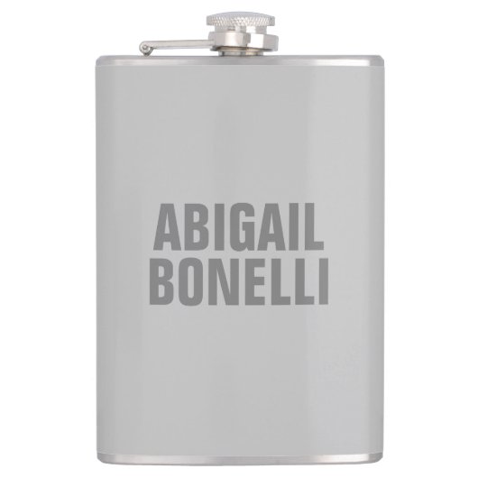 プロフェッショナルミニマルはっきりしたスモダングレー名 フラスク (正面)