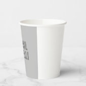 プロフェッショナルミニマルはっきりしたスモダングレー名 紙コップ (左)