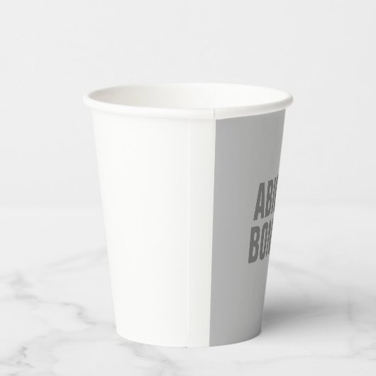 プロフェッショナルミニマルはっきりしたスモダングレー名 紙コップ (右)