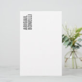 プロフェッショナルミニマルはっきりしたスモダングレー白 便箋 (スタンド正面)