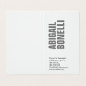 プロフェッショナルミニマルはっきりしたスモダングレー白 名刺 (外部フラット)