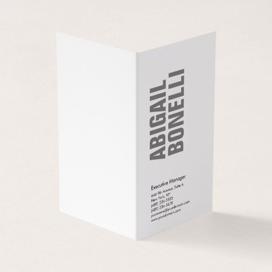 プロフェッショナルミニマルはっきりしたスモダングレー白 名刺 (外部)