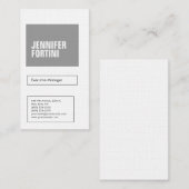 プロフェッショナルミニマルはっきりしたスモダングレー白 名刺 (正面/裏面)