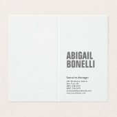 プロフェッショナルミニマルはっきりしたスモダングレー白 名刺 (外部フラット)