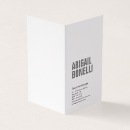 プロフェッショナルミニマルはっきりしたスモダングレー白 名刺