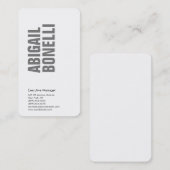 プロフェッショナルミニマルはっきりしたスモダングレー白 名刺 (正面/裏面)