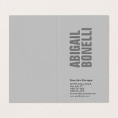 プロフェッショナルミニマルはっきりしたスモダングレー 名刺 (外部フラット)